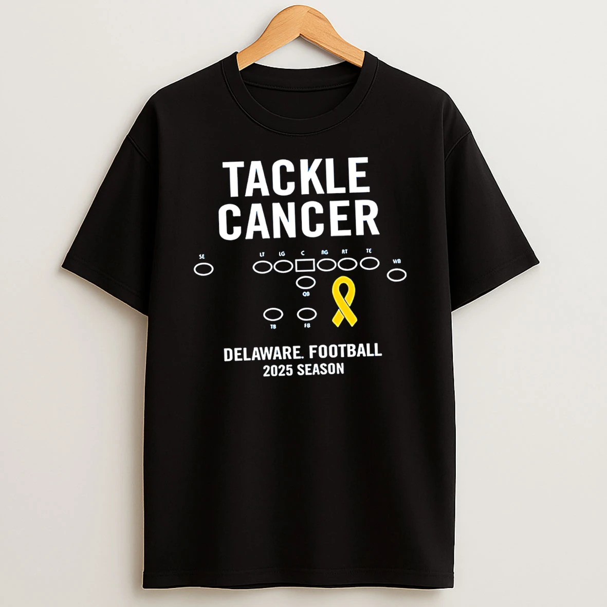 Premium Tackle Cancer Delaware Football 2025 Football Tshirt Hoodie