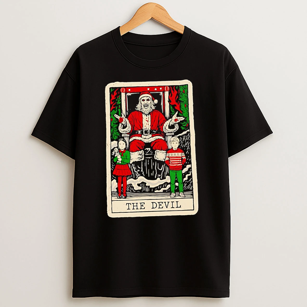 Premium The Devil Santa Claus Christmas Tshirt Hoodie