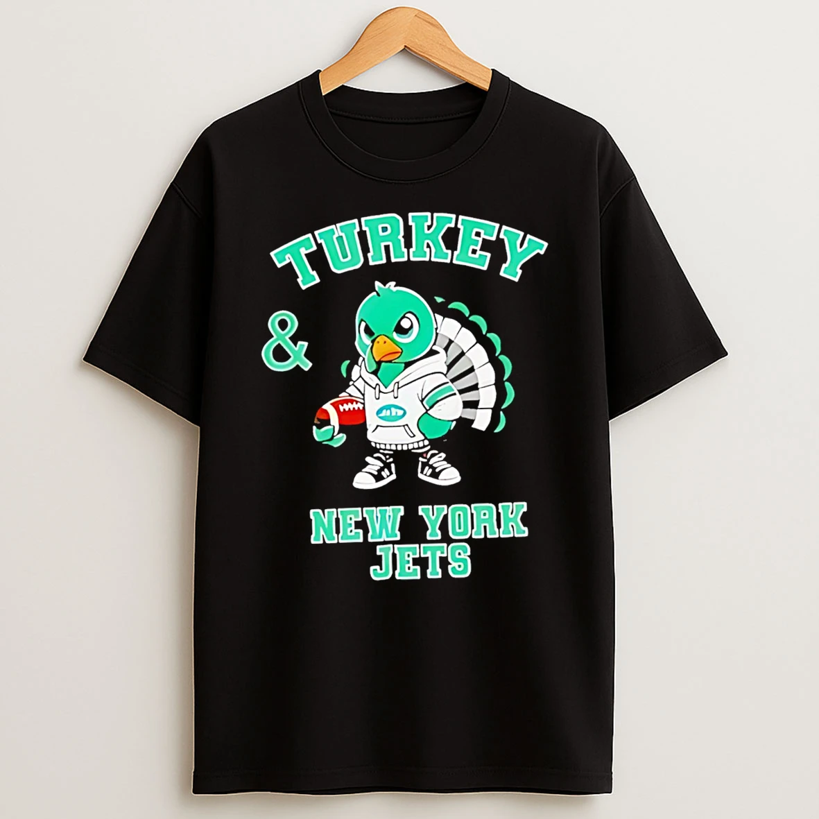 Premium Turkey And New York Jets Football Nfl Happy Thanksgiving Tshirt Hoodie