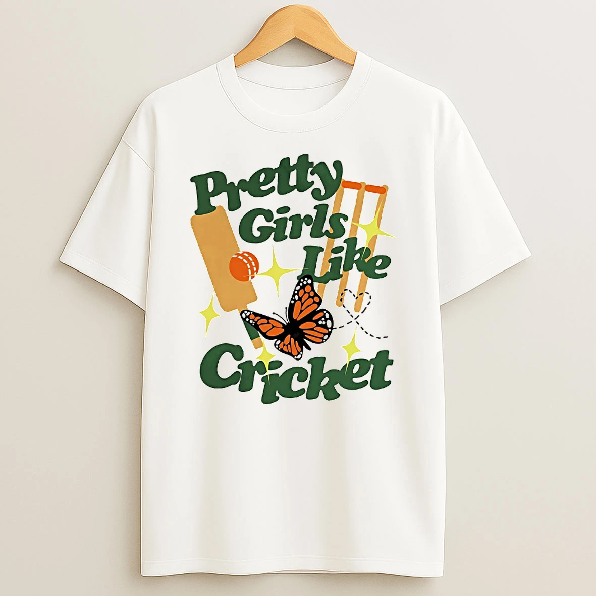 Pretty Girls Like Cricket Circle Tshirt Hoodie