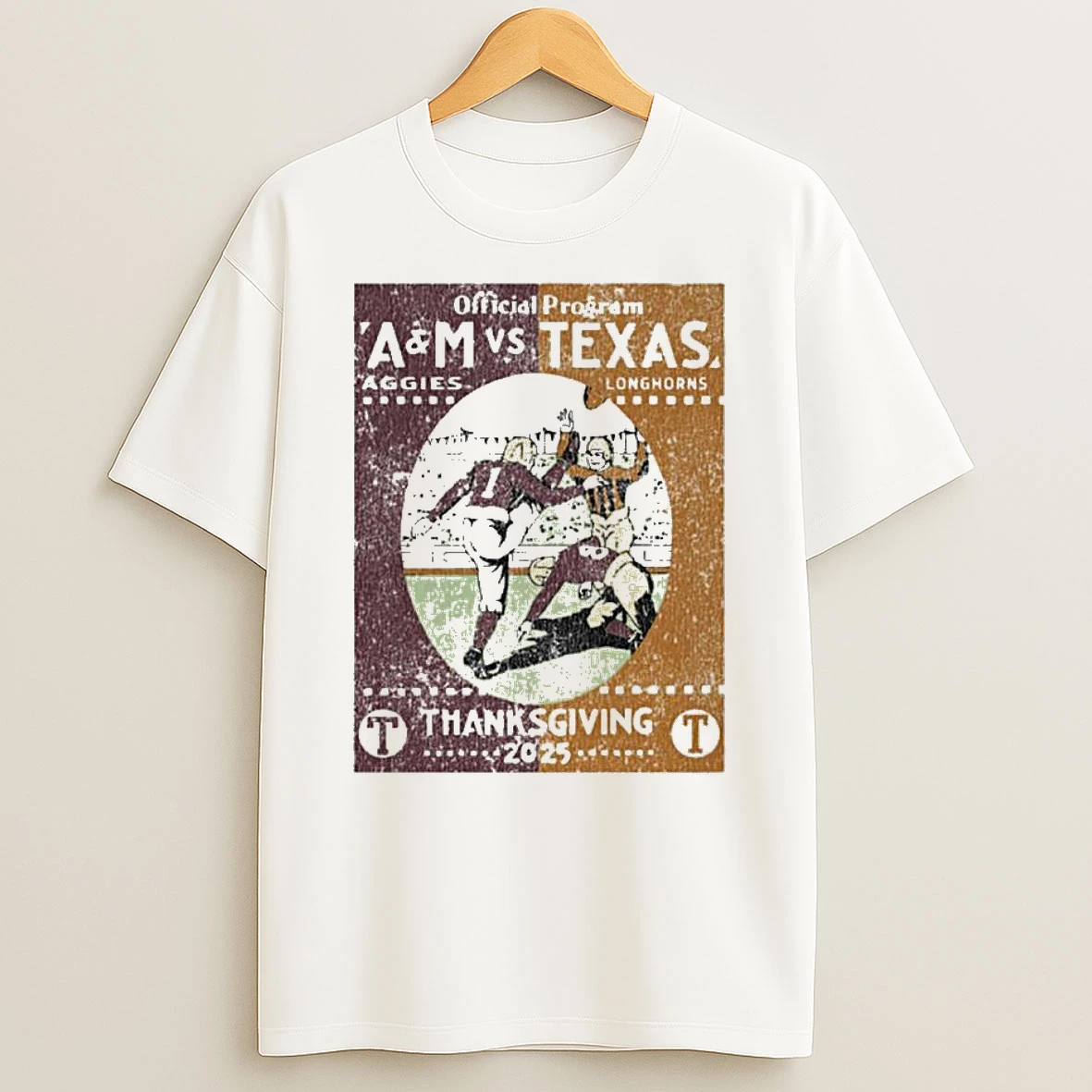 Program Am Aggies Vs Texas Longhorns 2025 Thanksgiving Battle Tshirt Hoodie