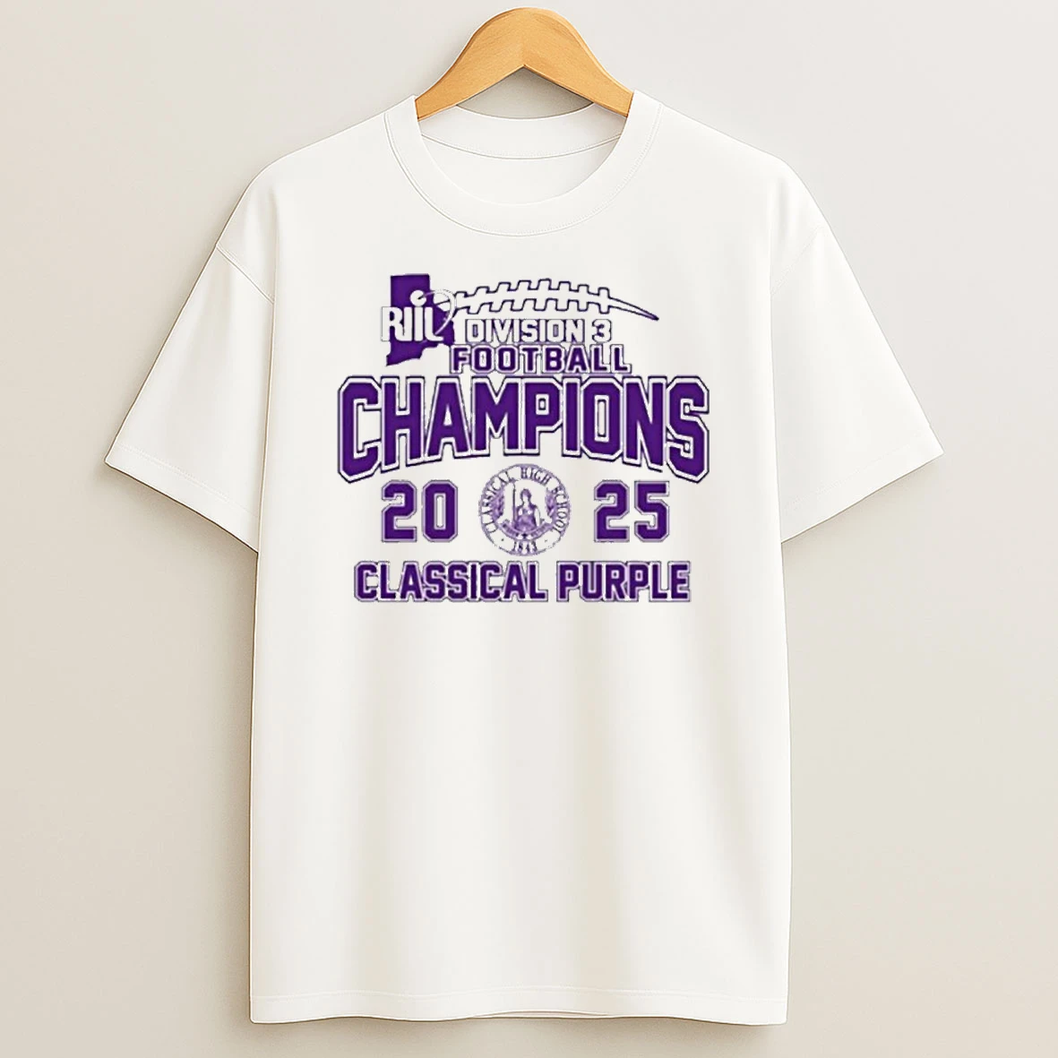 Purple 2025 Riil Division 3 Football Champions Ornaments Tshirt Hoodie