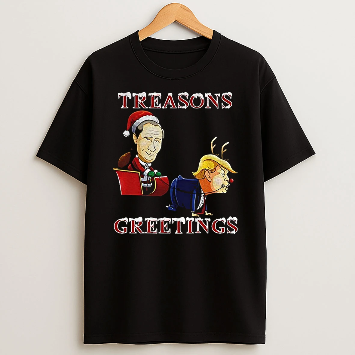 Putin Vs Donald Trump Treasons Greetings Merry Christmas Meme Tshirt Hoodie