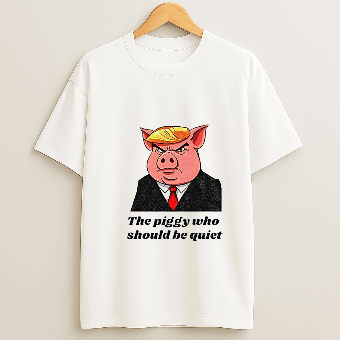 Quiet Piggy Cartoonthe Piggy Who Should Be Quiet Tshirt Hoodie