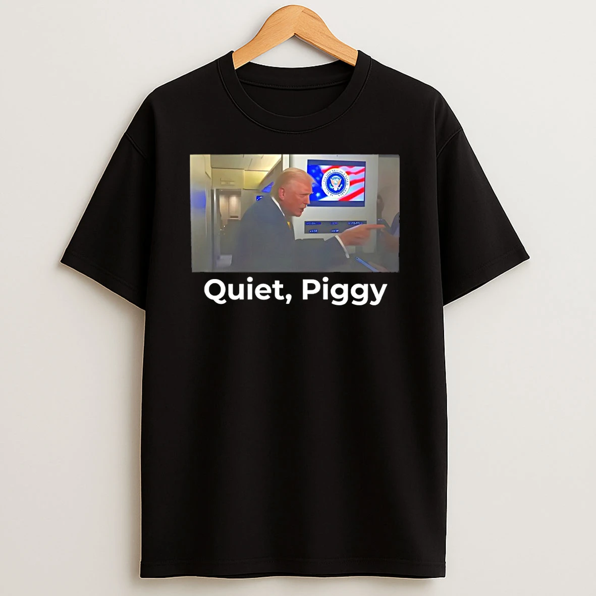 Quiet Piggy Donald Trump America Photo Tshirt Hoodie