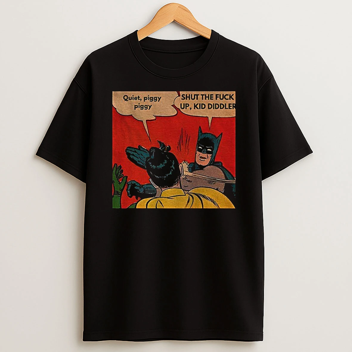 Quiet Piggy Piggy Batman Slap Comic Anti Trump Tshirt Hoodie