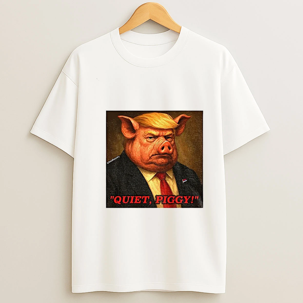 Quiet Piggy Resist Fascism Anti Trump Tshirt Hoodie