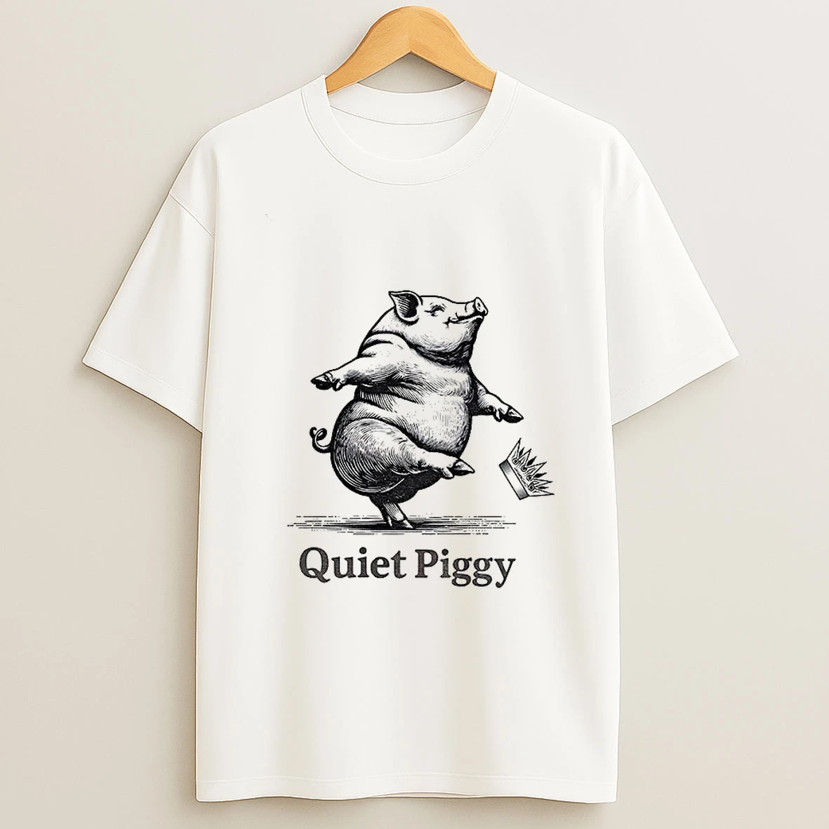 Quiet Piggy Kick Crown 25 47 Political Tshirt Hoodie