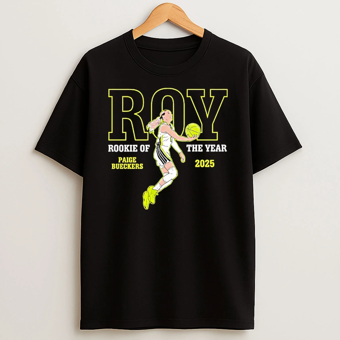Roy Dallas Wings Paige Bueckers Rookie Of The Year 2025 Tshirt Hoodie