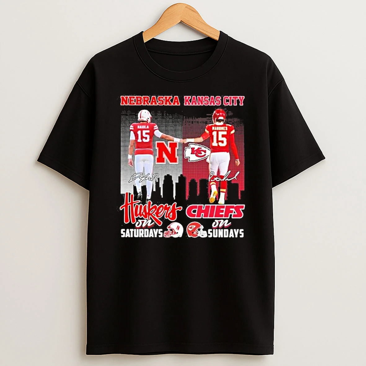 Raiola Nebraska On Saturdays And Mahomes Chiefs On Sundays Tshirt Hoodie