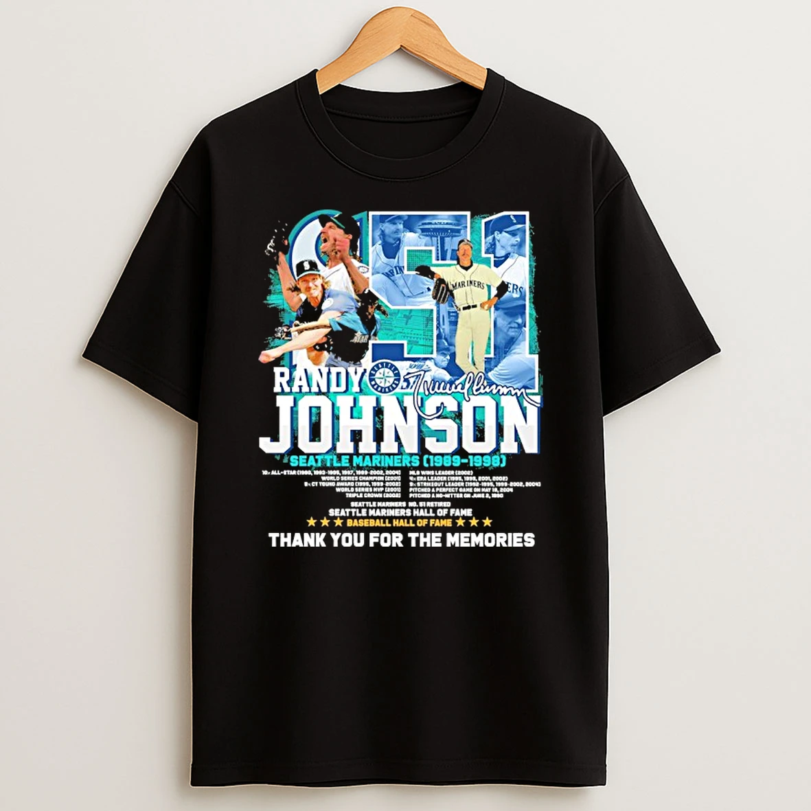 Randy Johnson Seattle Mariners Thank You For The Memories Tshirt Hoodie