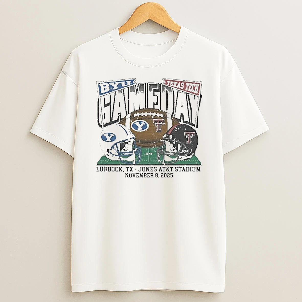 Red Raiders Vs Byu Football Gameday Showdown 2025 November 8th Tshirt Hoodie