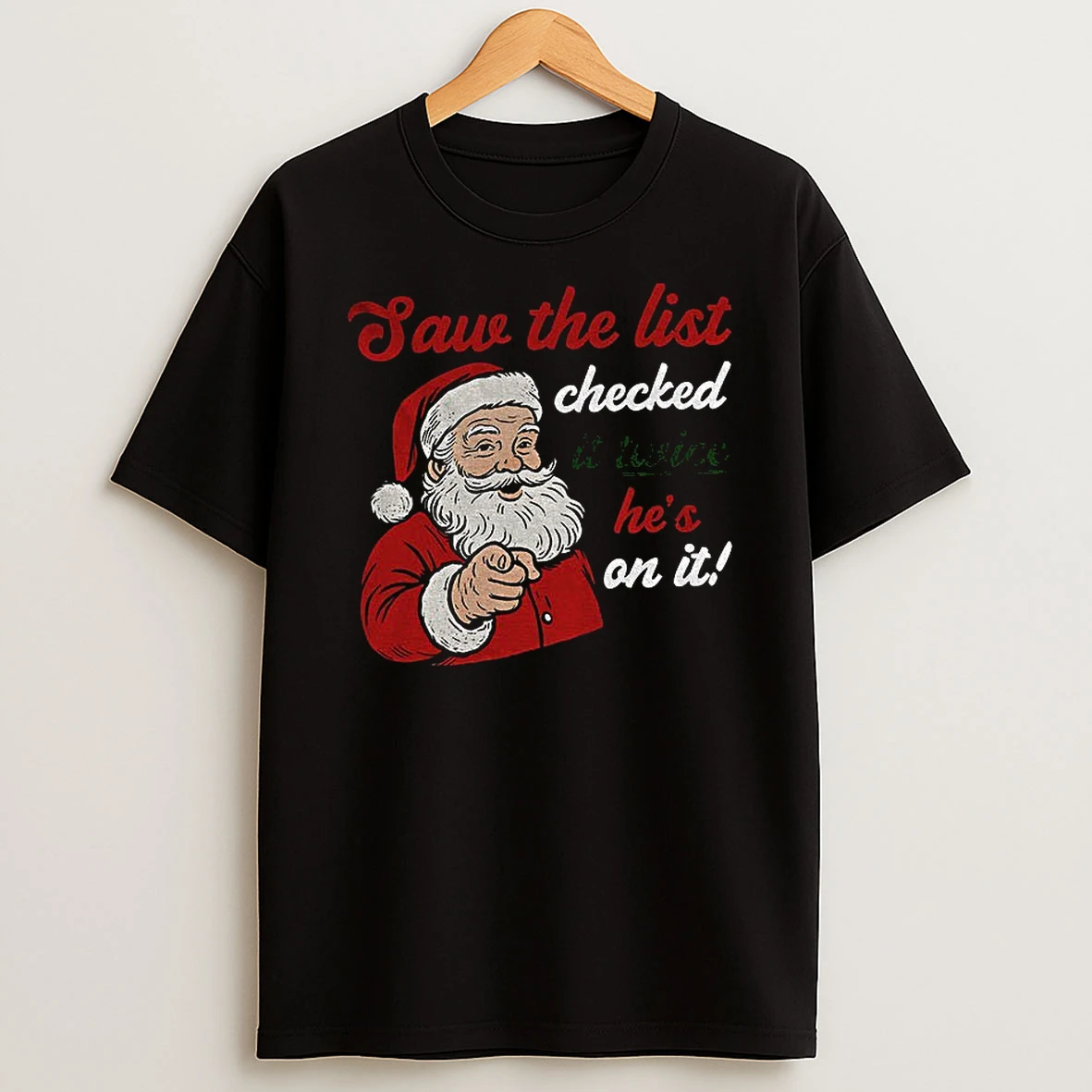 Release The Epstein Files Santa Saw The List Checked It Twice Hes On It Tshirt Hoodie