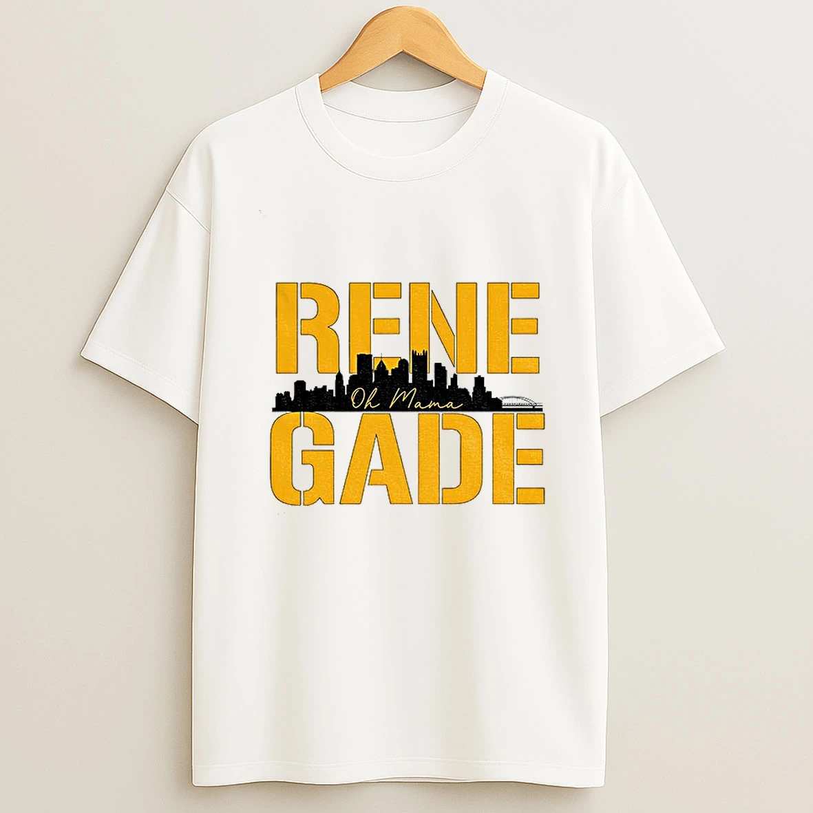 Rene Gade Oh Mama Aaron Rodgers Pittsburgh Steelers Football City Skyline Nfl Tshirt Hoodie