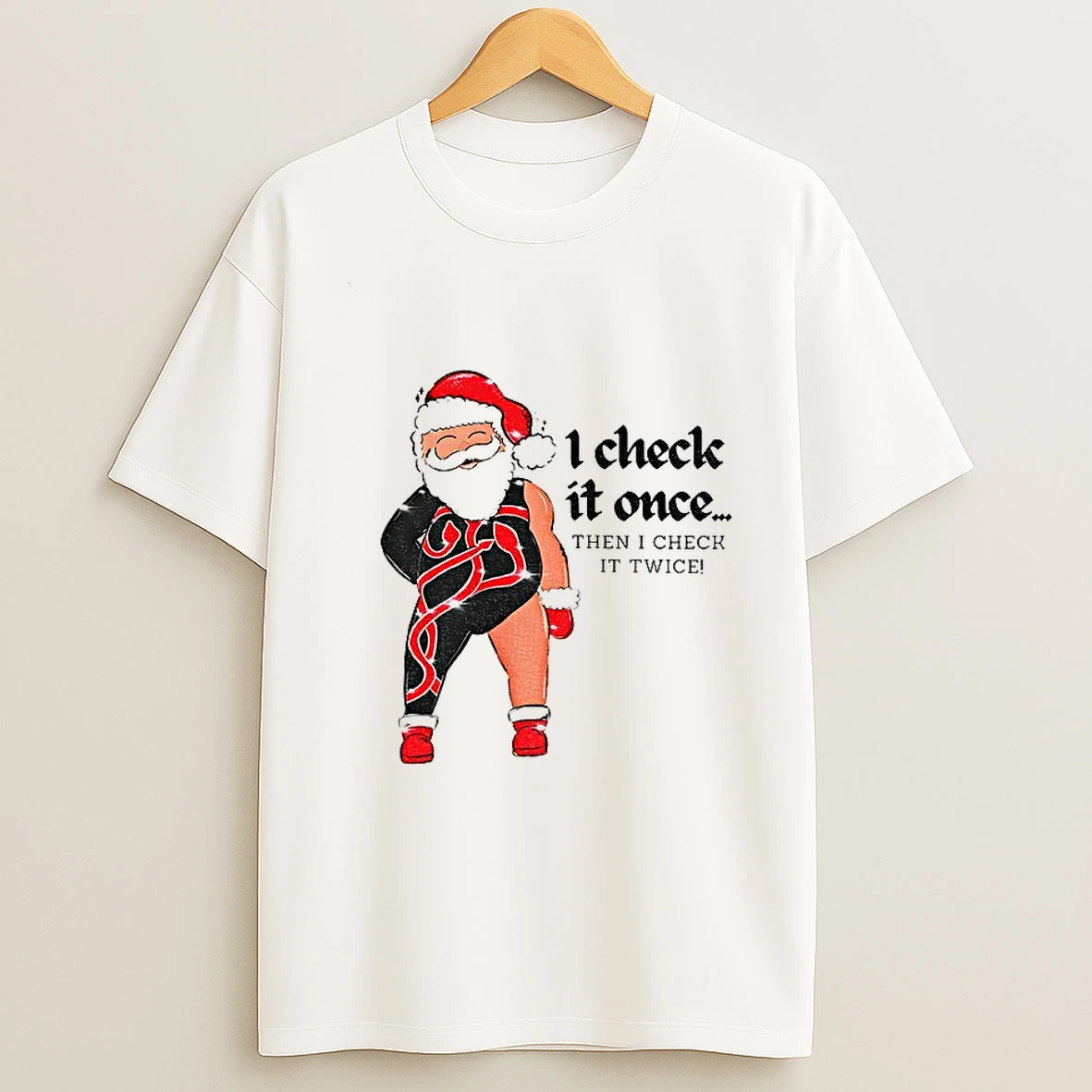 Reputation Santa Claus I Check It Once Then I Check It Twice Merry Christmas Tshirt Hoodie