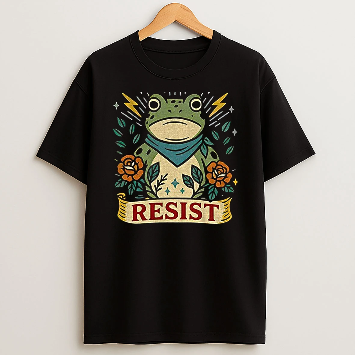 Resist Portland Frog Protest Floral Tshirt Hoodie