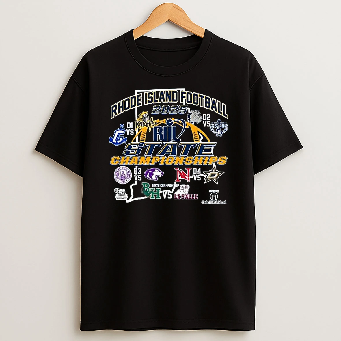 Rhode Island Football 2025 Riil Football State Champions Tshirt Hoodie