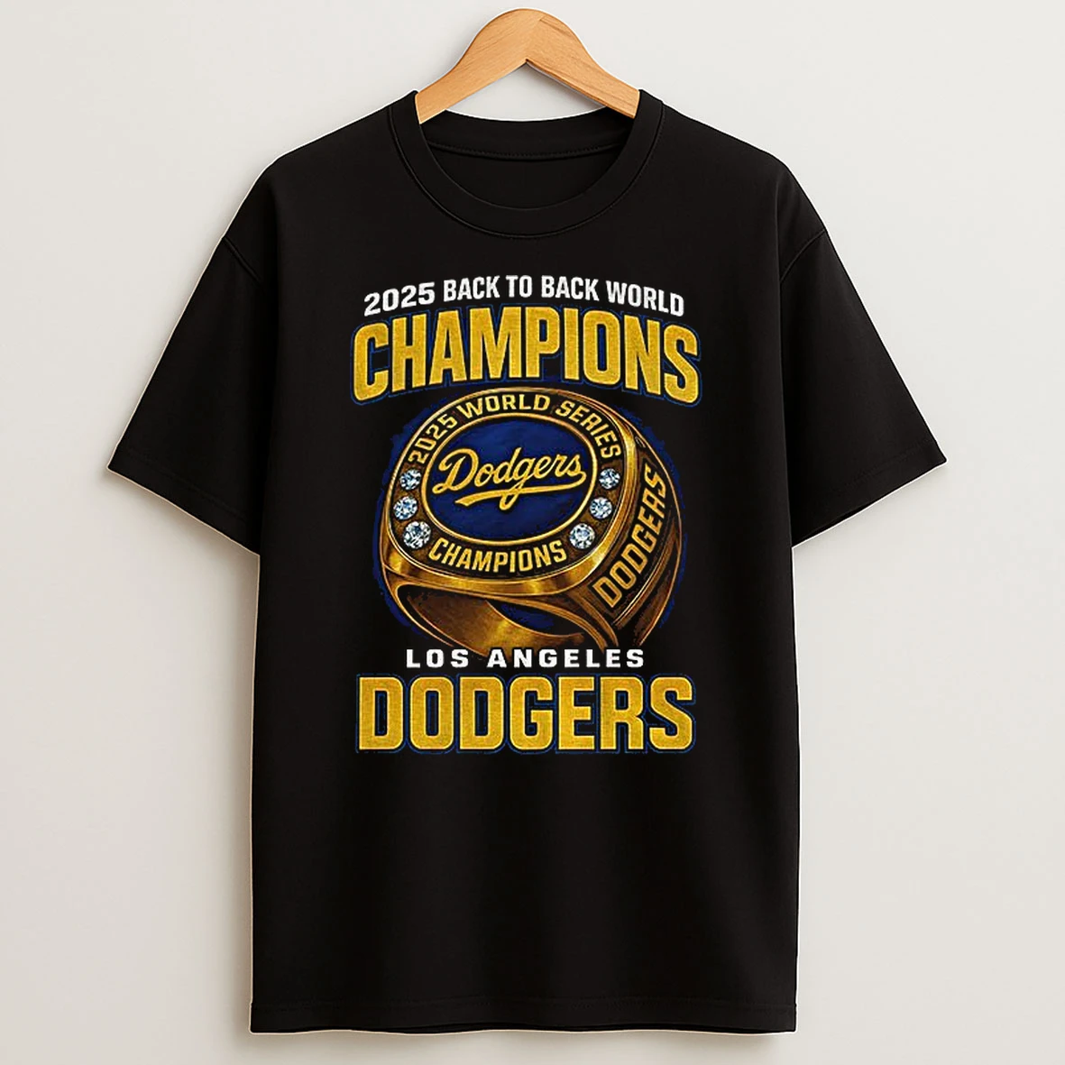 Rings Los Angeles Dodgers Baseball Back To Back World Series Mlb 2025 Tshirt Hoodie