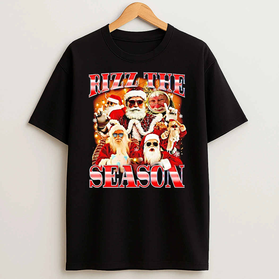 Rizz The Season Santa Christmas Graphic Tshirt Hoodie