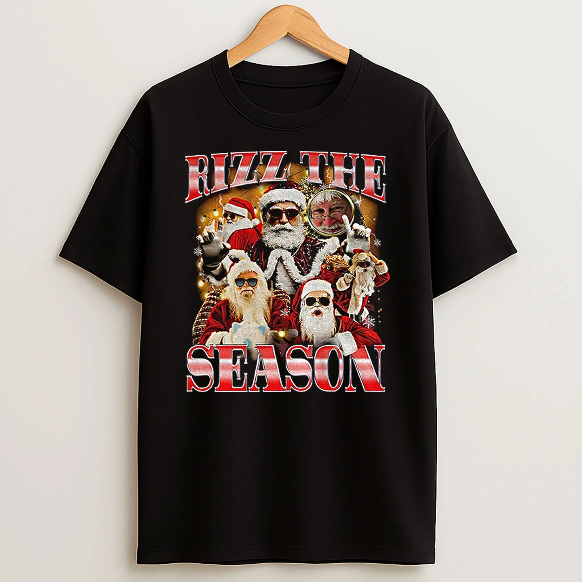 Rizz The Season Santa Claus Merry Christmas Tshirt Hoodie