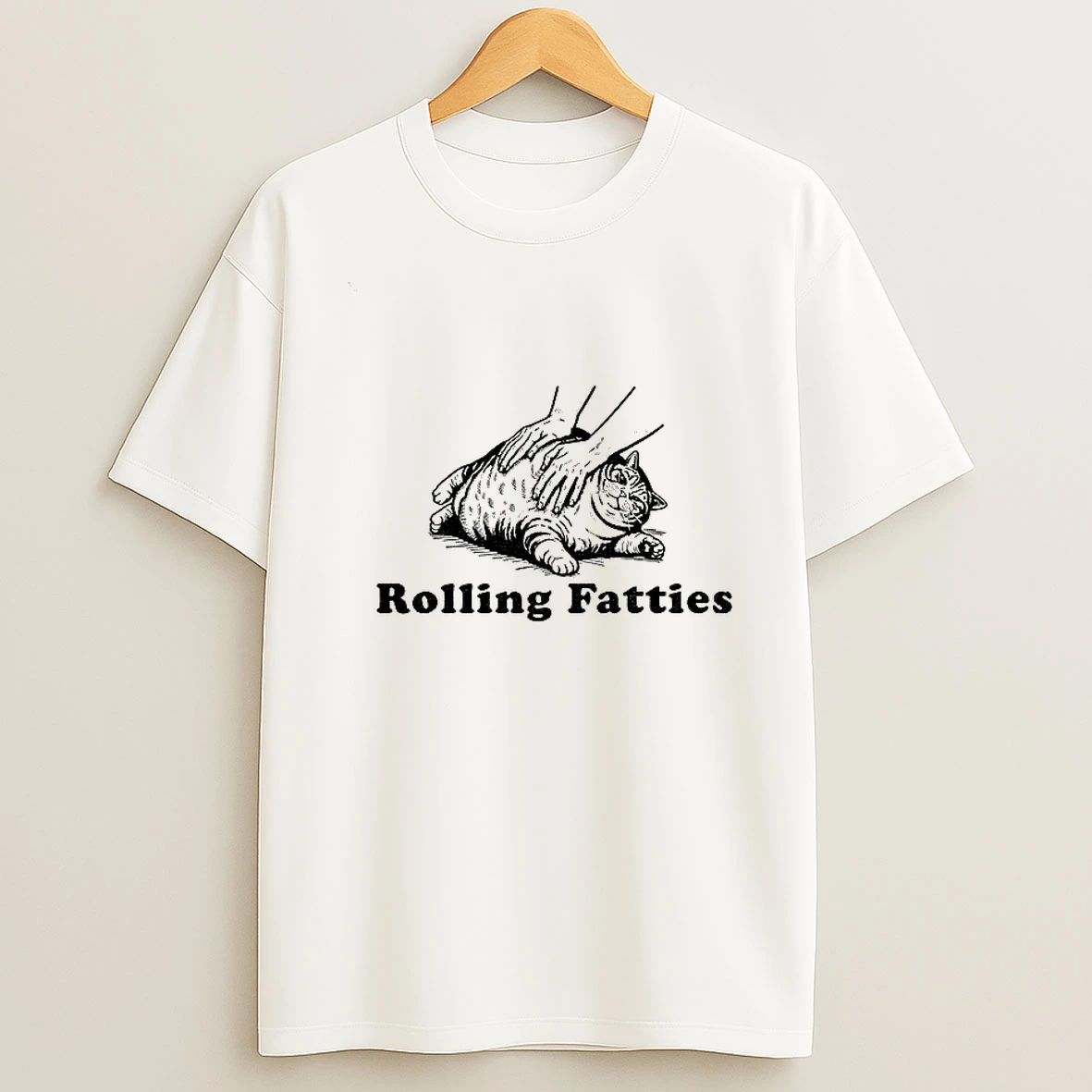 Rolling Fatties Cat Funny Meme Tshirt Hoodie