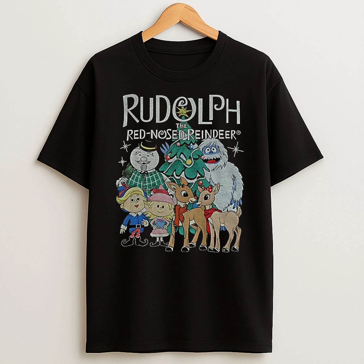 Rudolph The Red Nosed Reindeer Merry Christmas Tshirt Hoodie