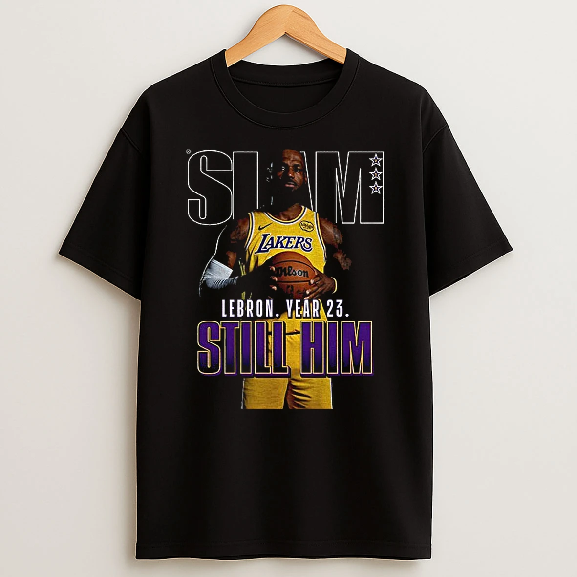 Slam Lebron James Los Angeles Lakers Nba Basketball Lebron Year 23 Still Him Tshirt Hoodie