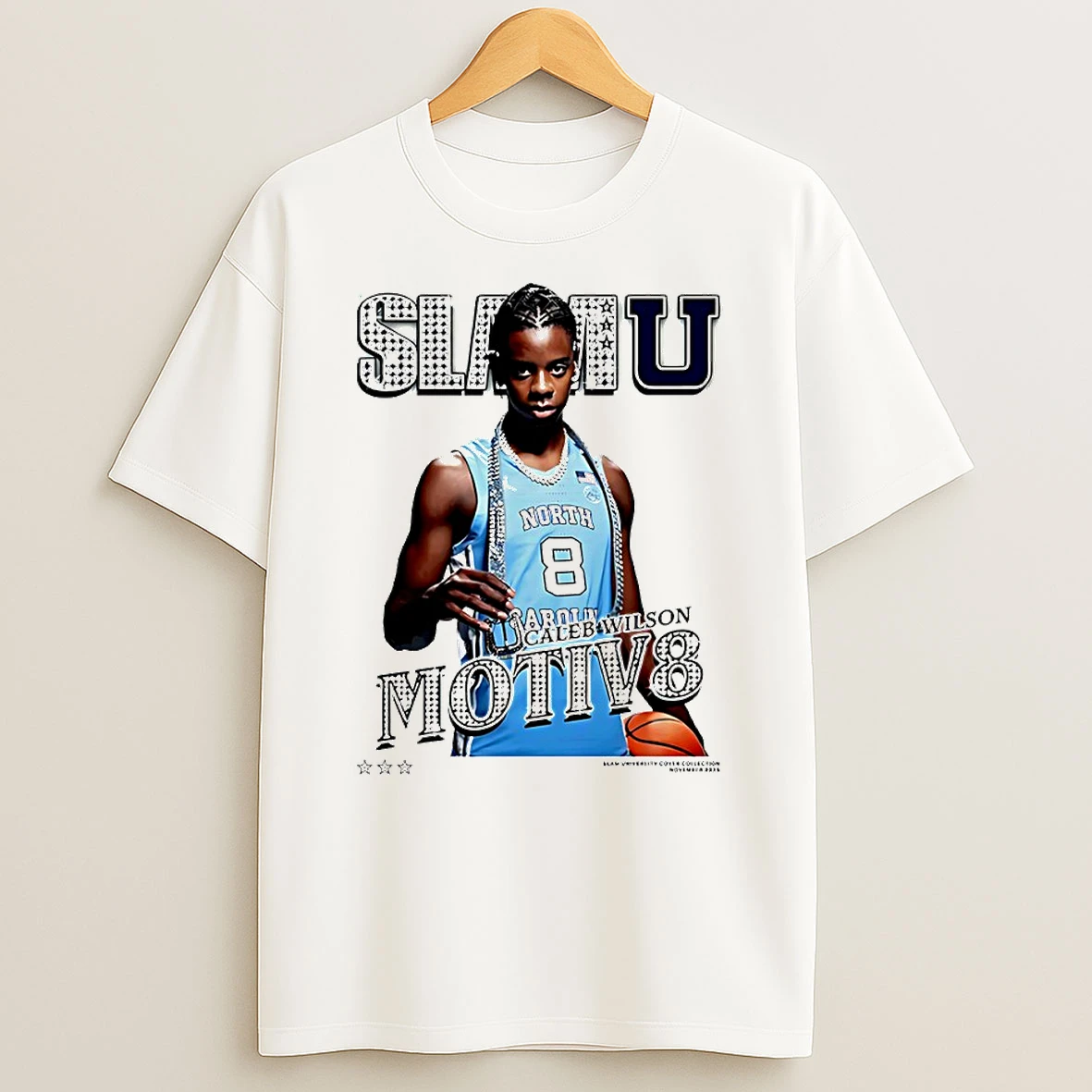 Slam North Carolina Tar Heels Caleb Wilson Motiv8 Circle Tshirt Hoodie