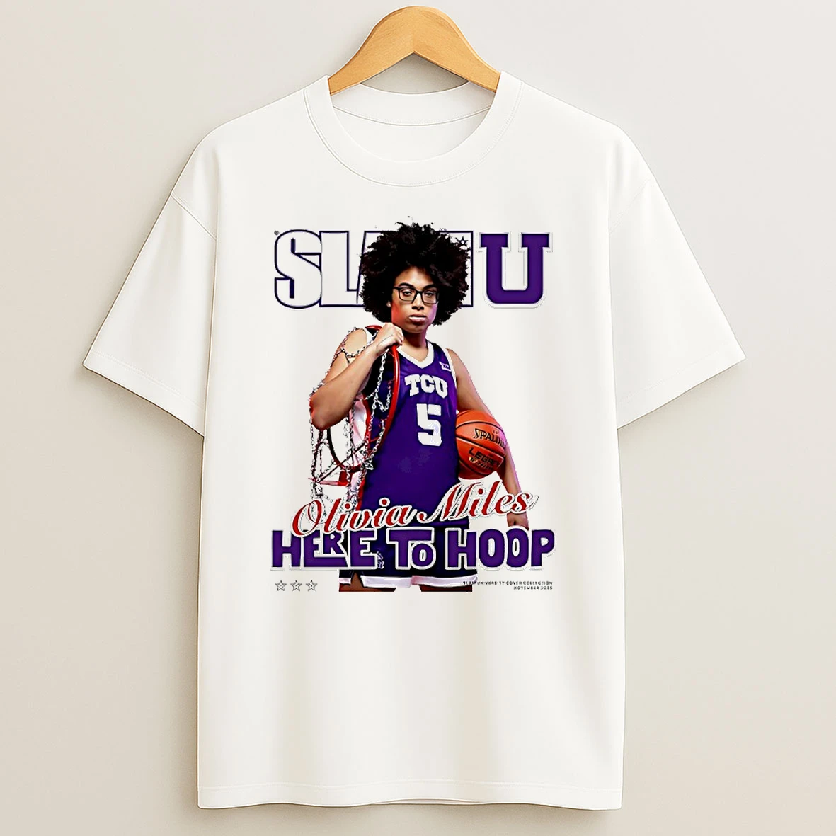 Slamu Olivia Miles Here To Hoop Circle Tshirt Hoodie