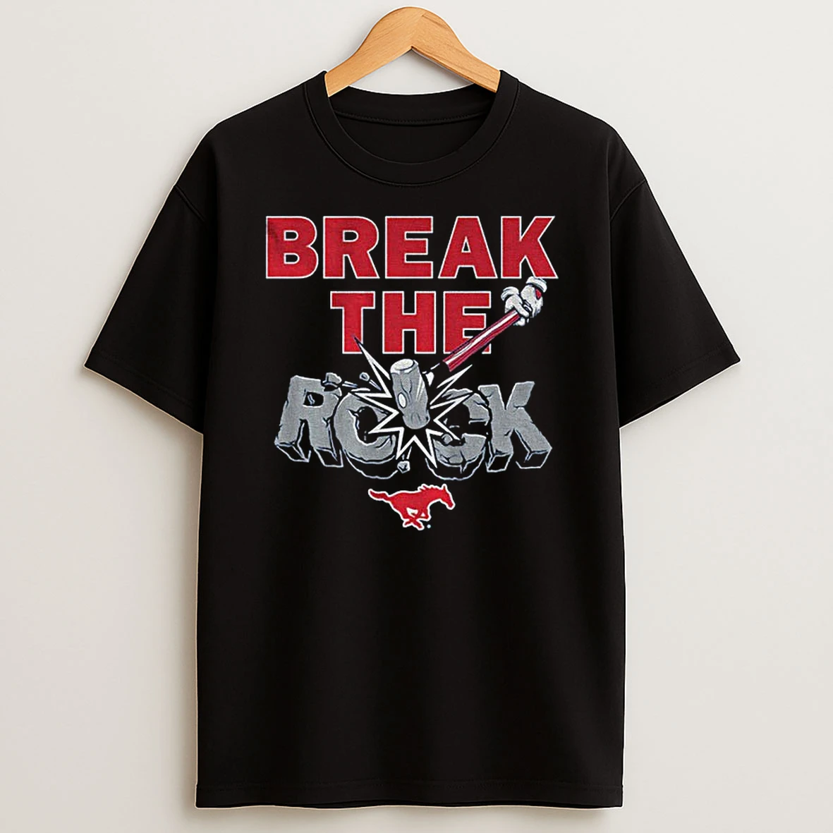 Smu Mustangs Beat Miami Hurricanes Break The Rock Tshirt Hoodie