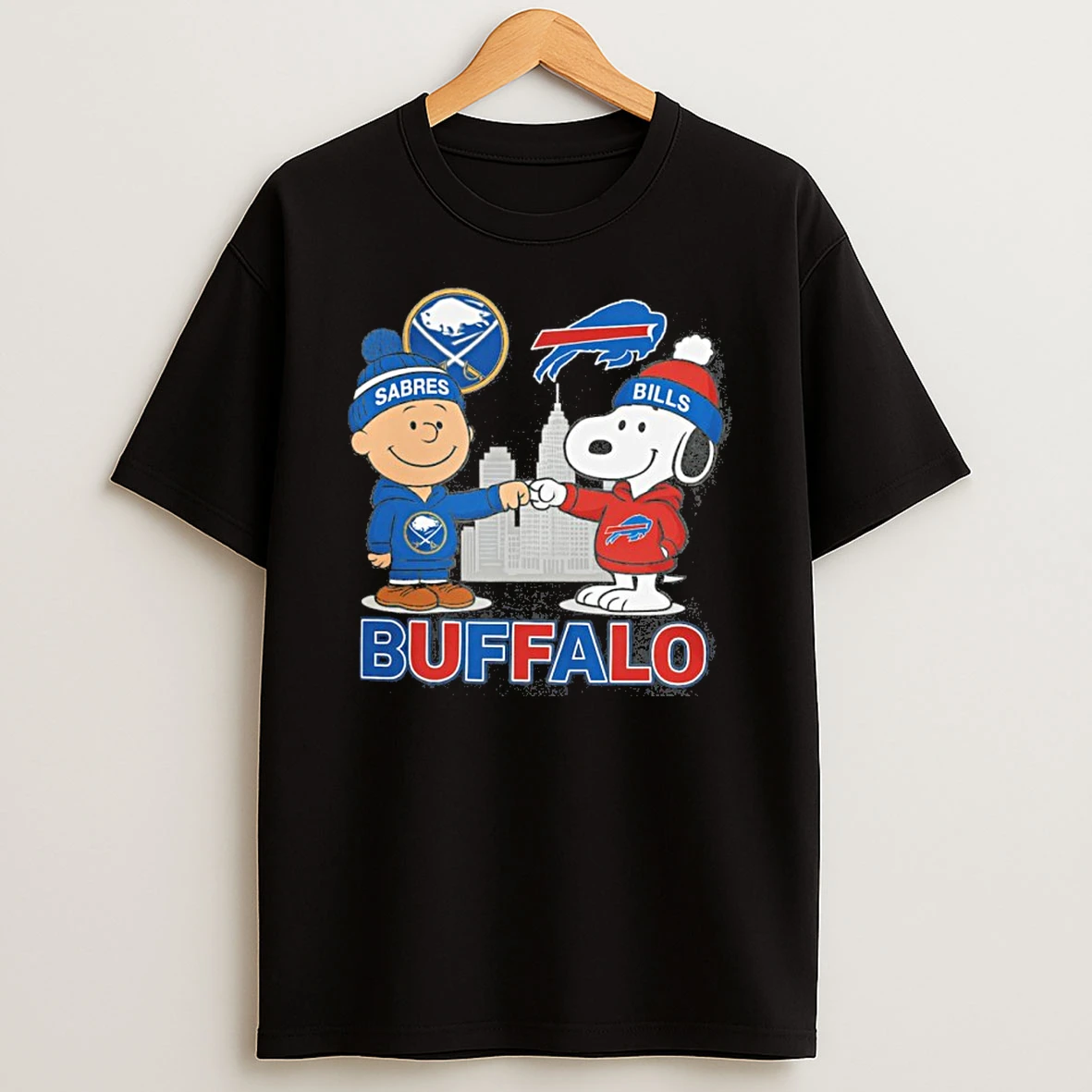 Sabres X Bills Peanuts Buffalo City Tshirt Hoodie
