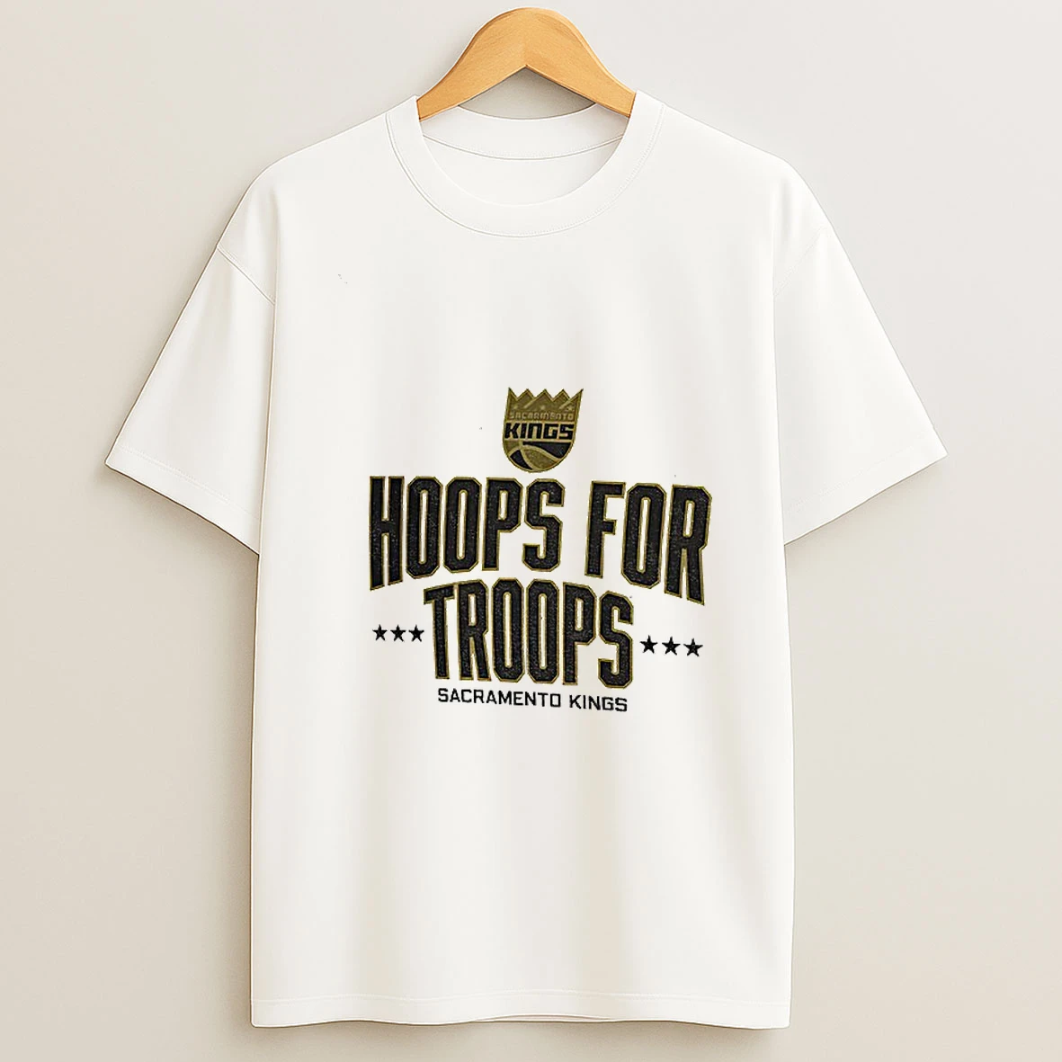 Sacramento Kings Basketball Nba Hoops For Troops Logo Tshirt Hoodie