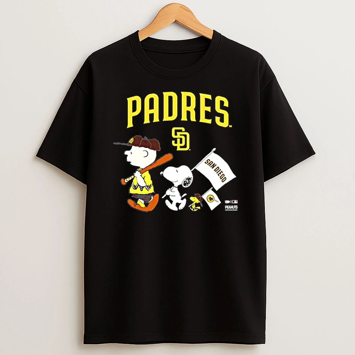 San Diego Padres X Peanuts Flag Crossing Tshirt Hoodie
