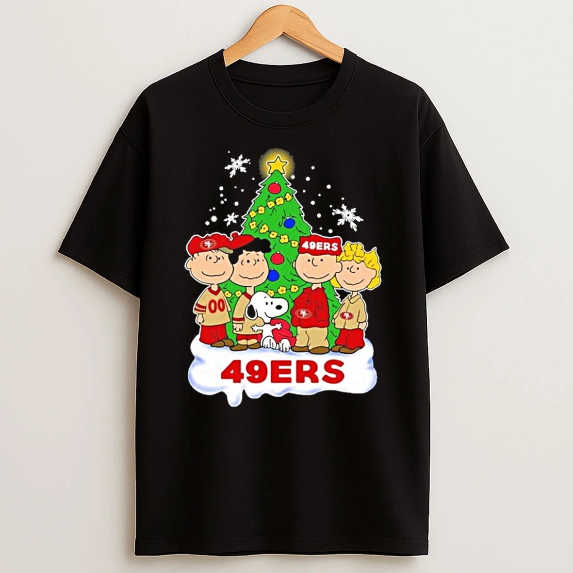 San Francisco 49ers X The Peanuts Christmas 2025 Tshirt Hoodie