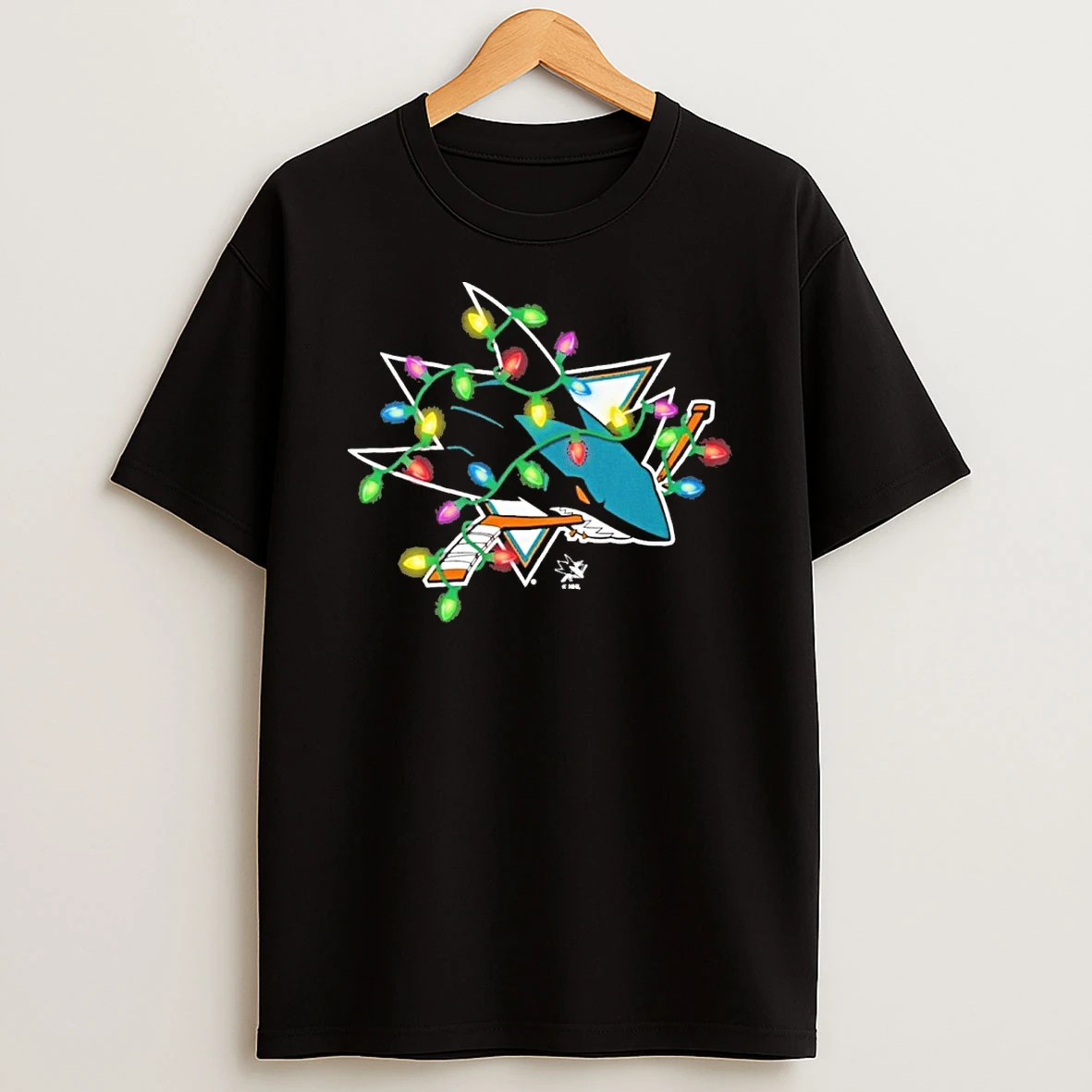 San Jose Sharks Logo Lights Christmas Tshirt Hoodie