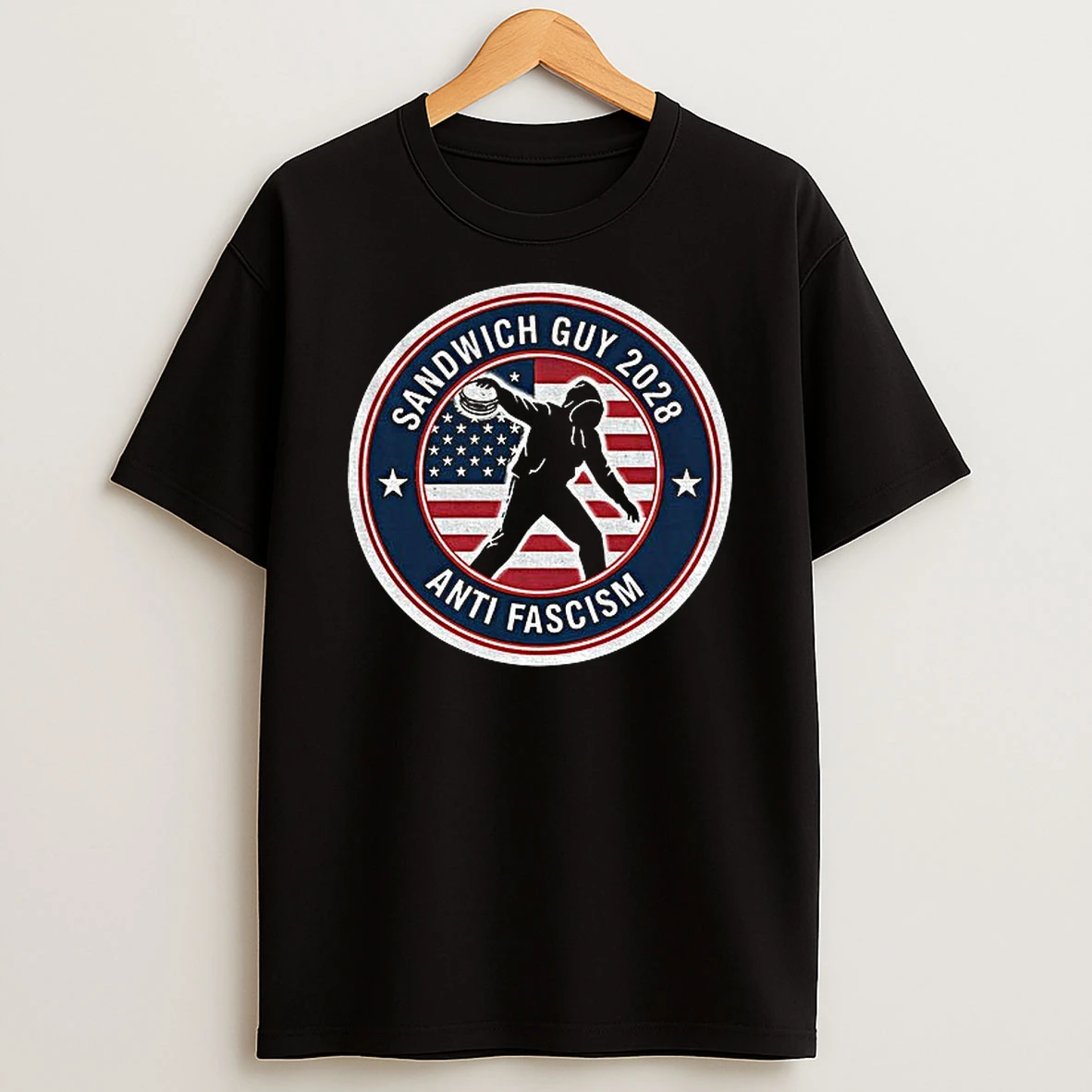 Sandwich Guy Resist 2025 Anti Fascism Ameircan Flag Tshirt Hoodie