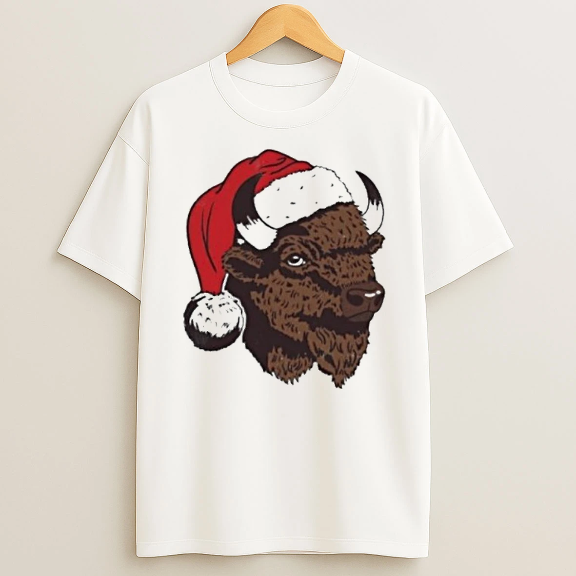 Santa Bison Buffalo Tshirt Hoodie