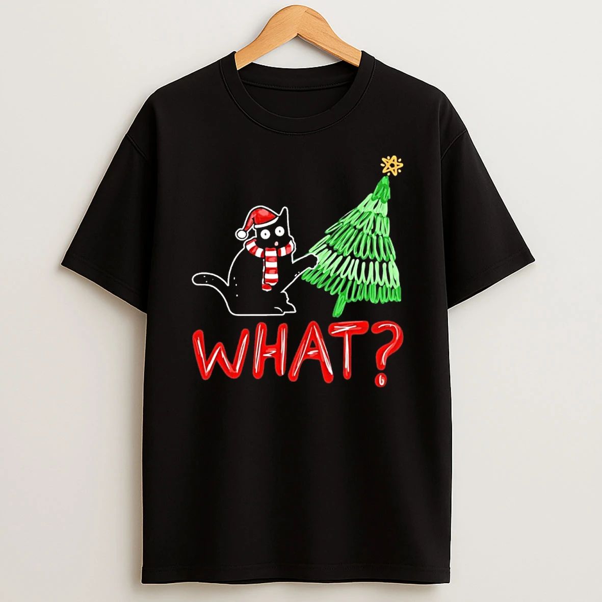 Santa Cat Tree Christmas What Tshirt Hoodie