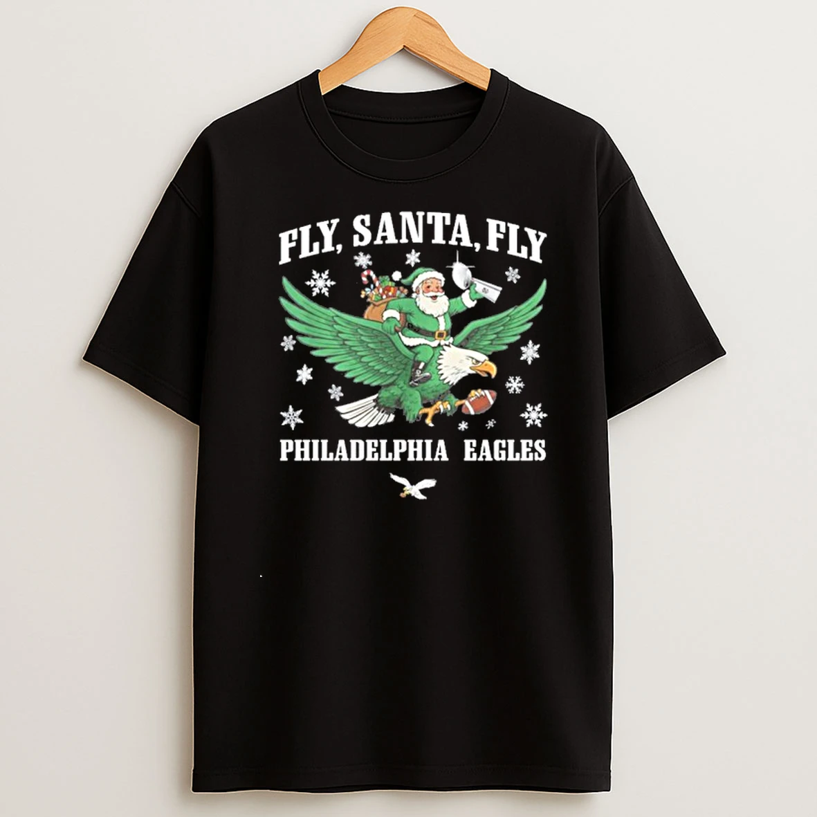 Santa Claus Philadelphia Eagles Fly Santa Fly Christmas Tshirt Hoodie