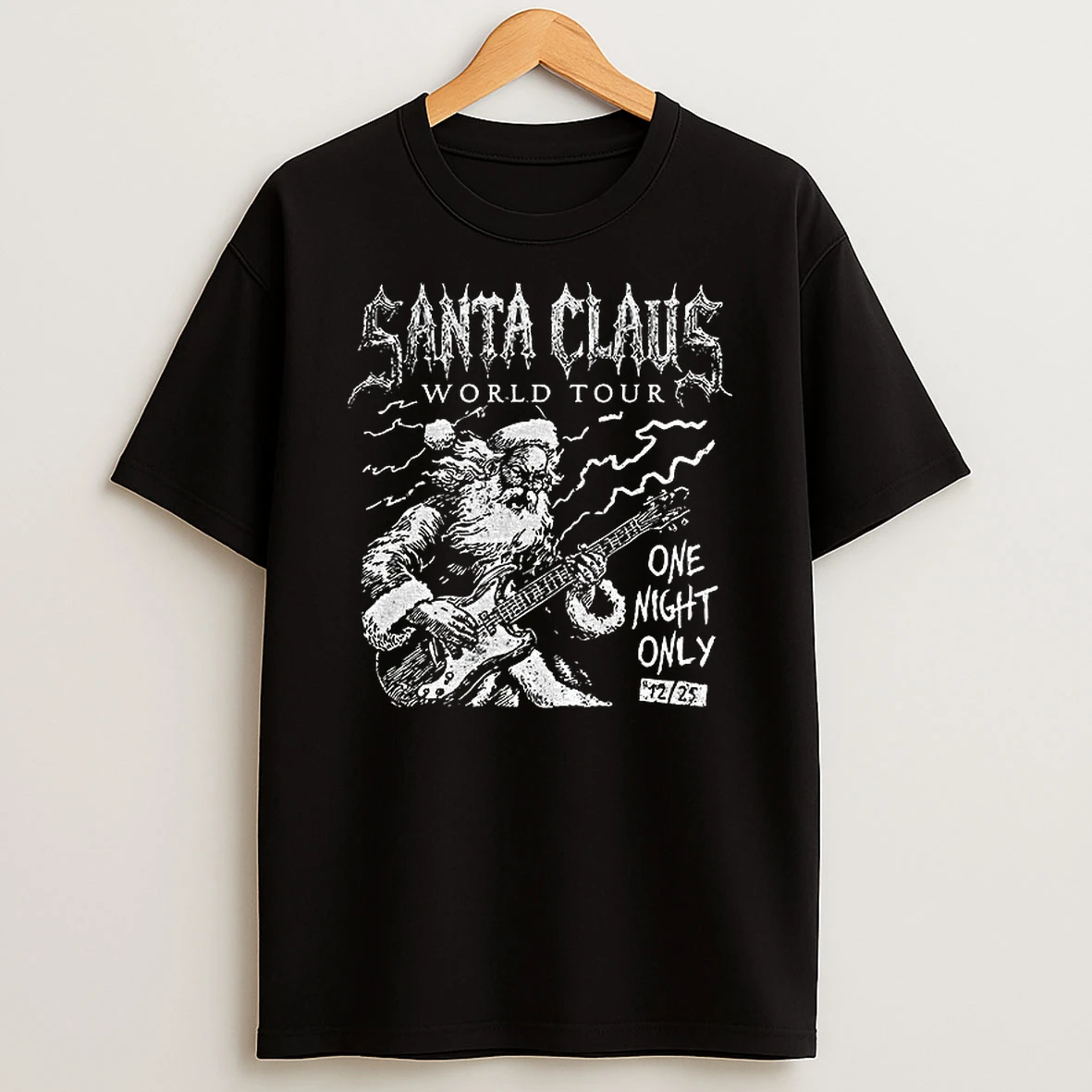 Santa Claus World Tour One Night Only 12 25 Merry Christmas Tshirt Hoodie