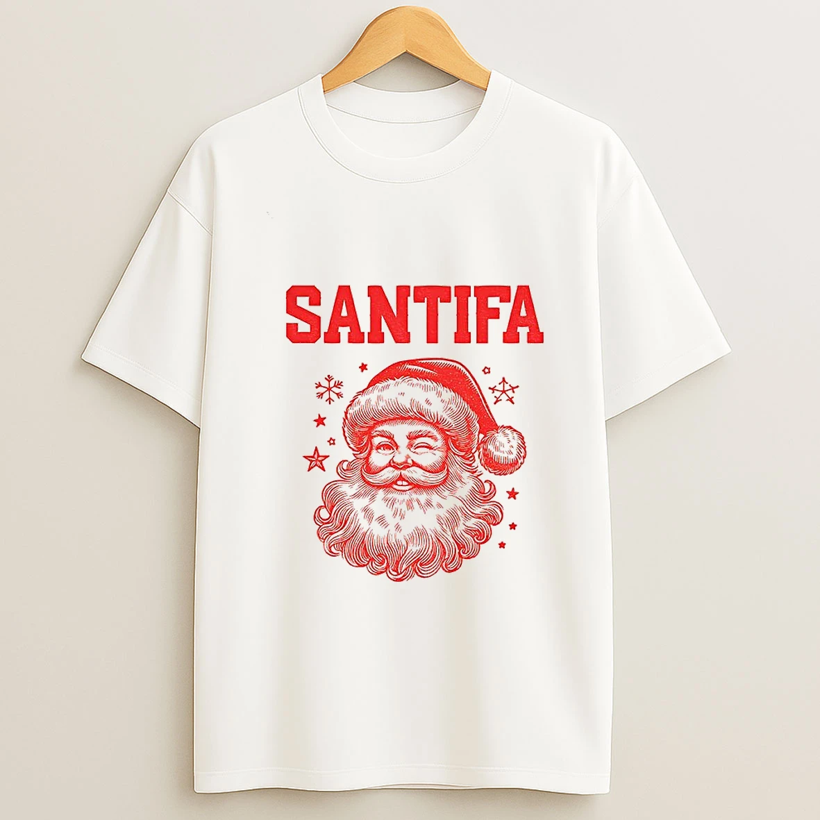 Santa Claus Big Face Santifa Anti Fascism Antifa Santa Christmas Tshirt Hoodie