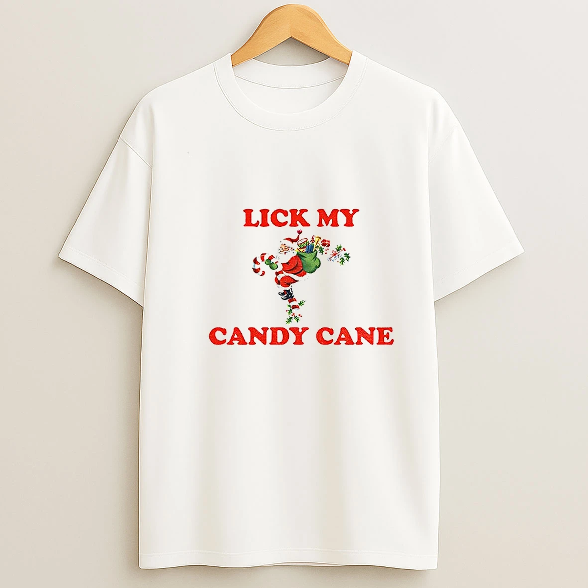 Santa Claus Lick My Candy Cane Merry Christmas 2025 Tshirt Hoodie