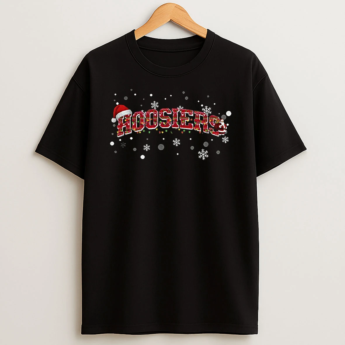 Santa Hat Indiana Football Christmas Tshirt Hoodie