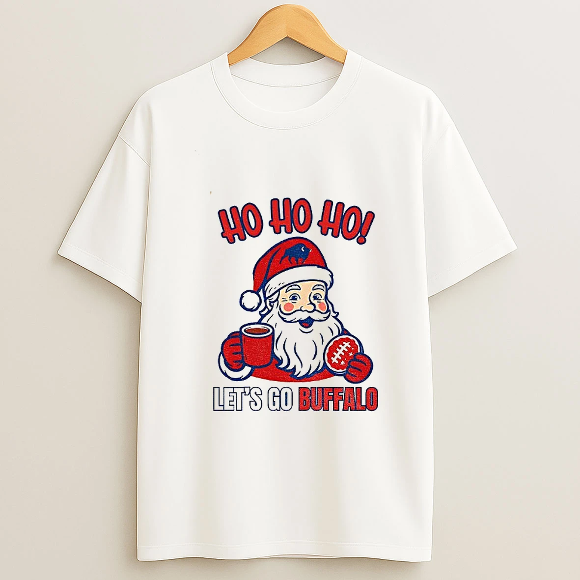 Santa Ho Ho Ho Lets Go Buffalo Buffalo Bills Christmas Tshirt Hoodie