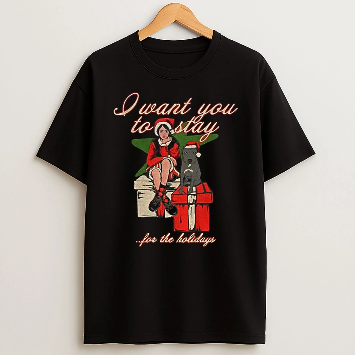 Santa I Want You To Stay For The Holiday Christmas Png Tshirt Hoodie