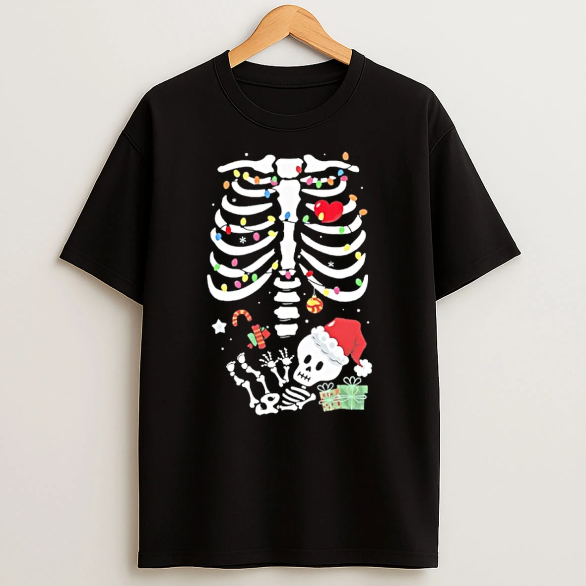 Santa Skull Merry Christmas Tshirt Hoodie