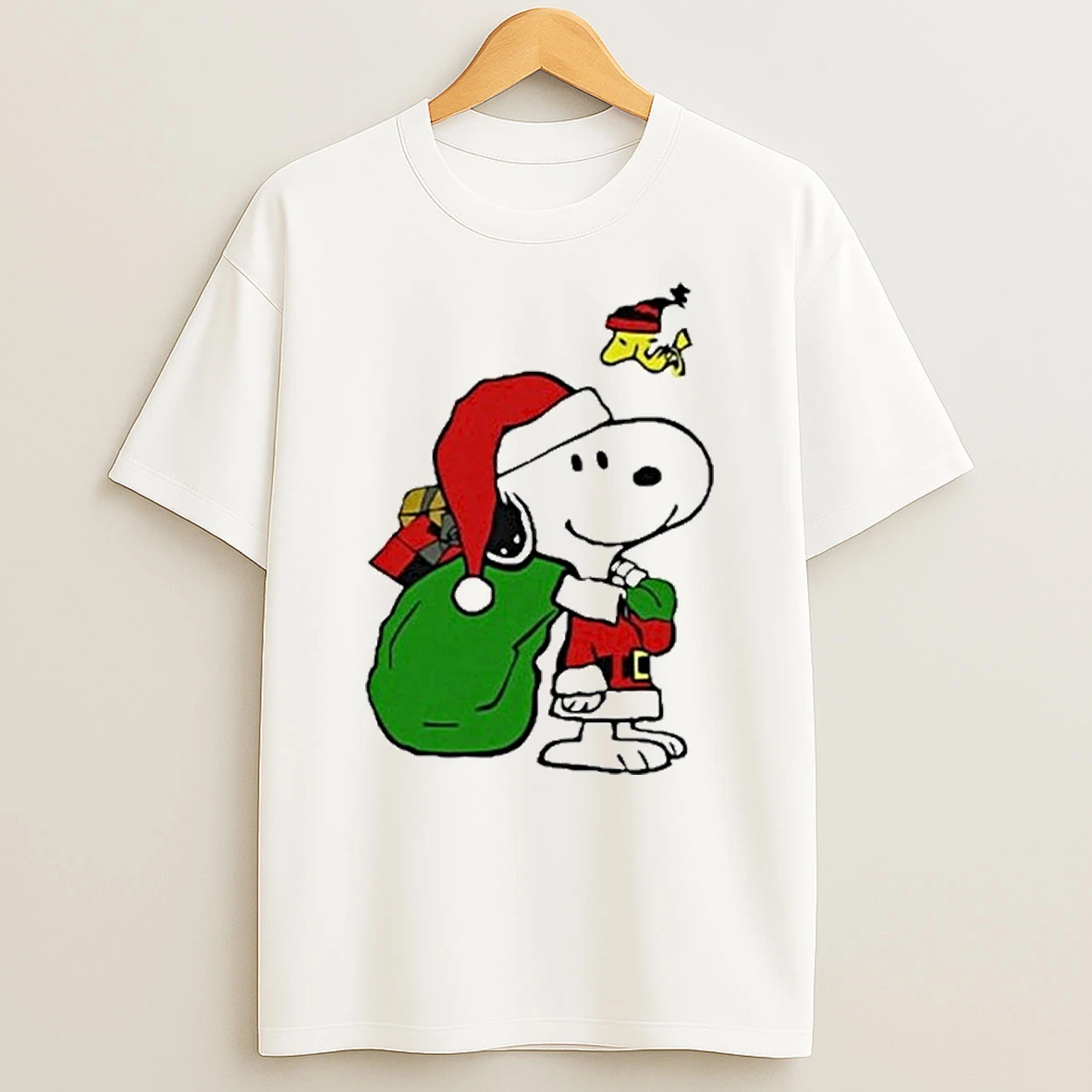 Santa Snoopy Christmas Tshirt Hoodie