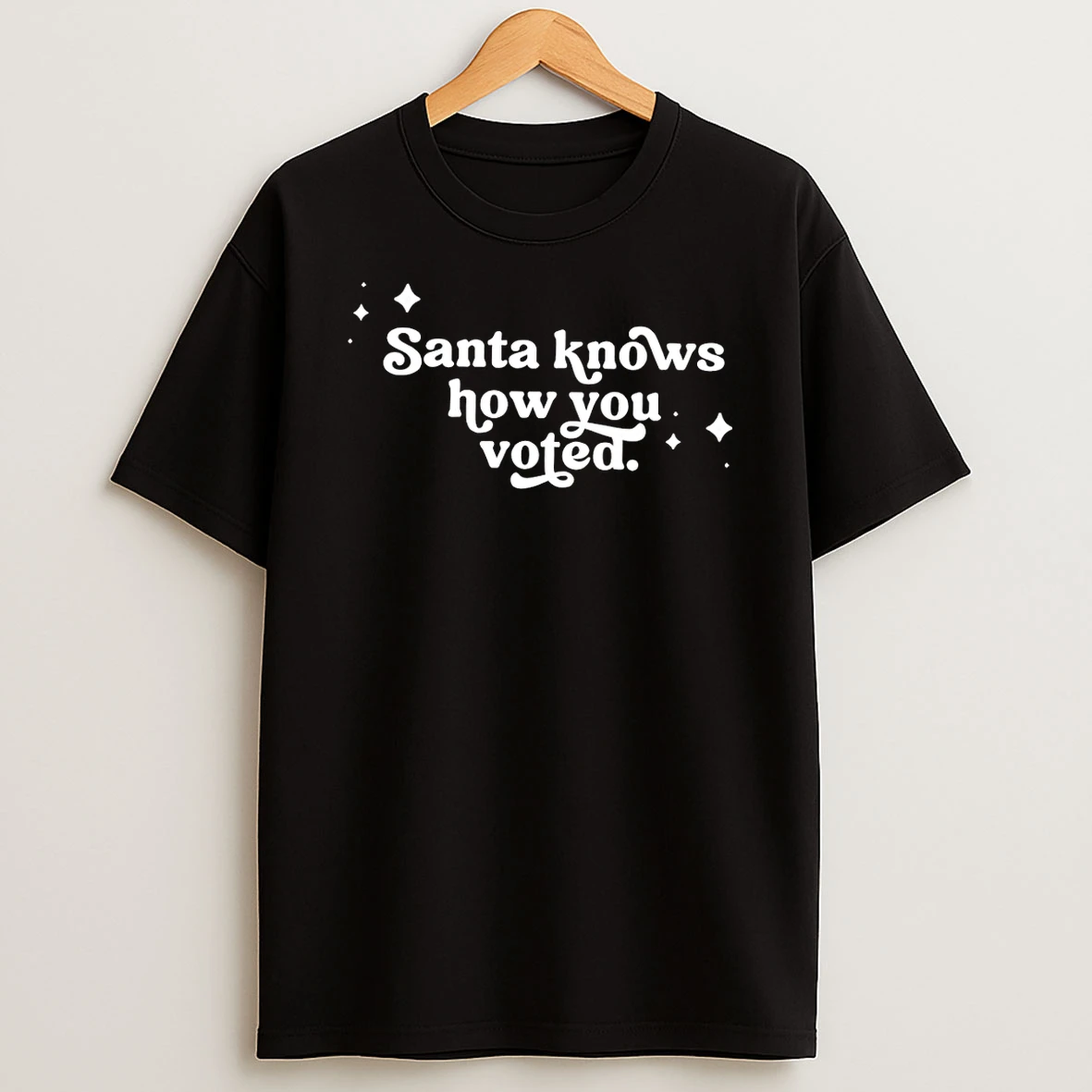 Santa Knows How You Voted Merry Christmas Tshirt Hoodie