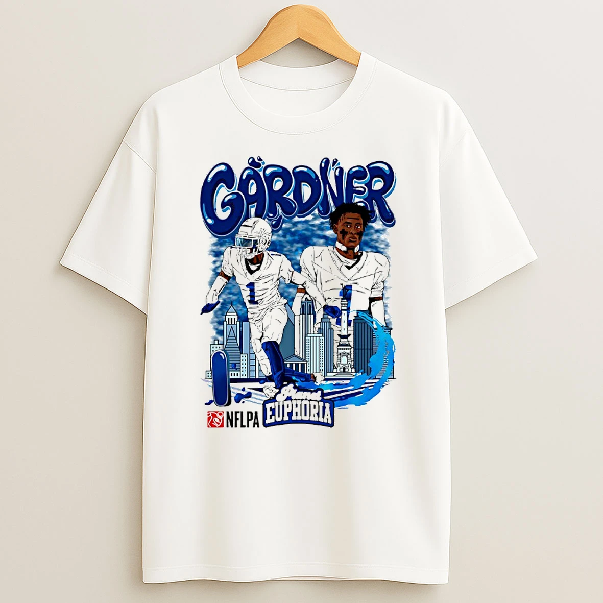 Sauce Gardner 1 Indianapolis Colts Football Skyline Comic Circle Tshirt Hoodie