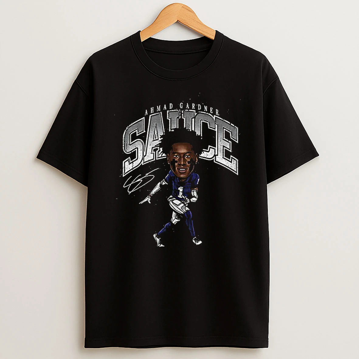 Sauce Gardner Cartoon Posing Indianapolis Colts Nfl Football Signature Tshirt Hoodie